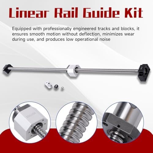 findmall 2 Pcs HGR20-800mm Linear Guide Rail Kit, 1Pcs SFU1605 Ballscrew