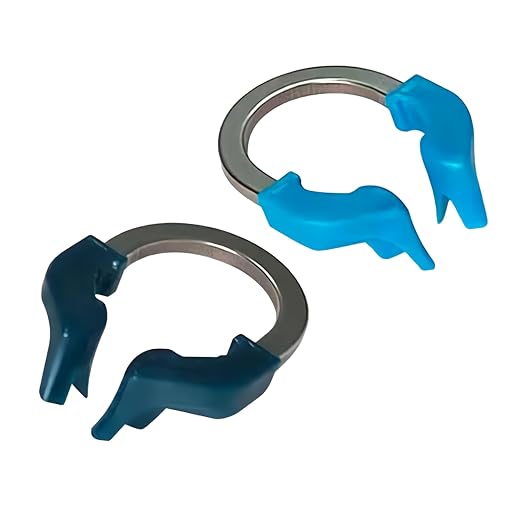 Dental Sectional Matrix Ring Clamp Spring Clip, Autoclavable Nickel Titanium Orthodontic Clamp Rings, Dental Sectional Contoured Matrices System for Pre and Post Molars (R6 Blue 1PCS)