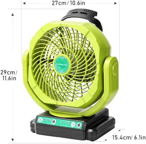 Cordless Oscillating Fan Compatible with Ryobi 18V ONE+ Battery (Tool Only)