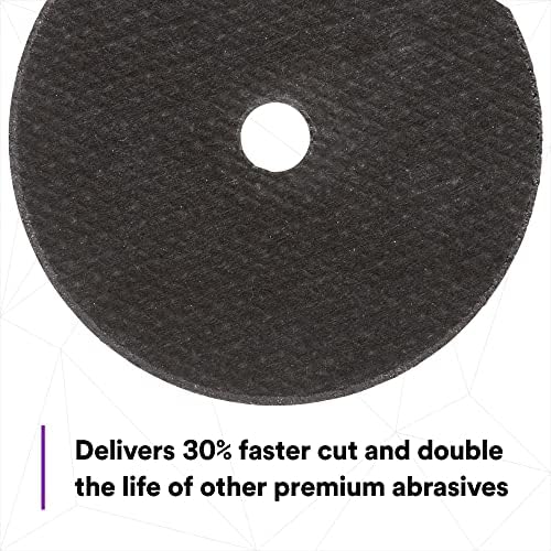 3M Cubitron II Cut-Off Wheel 33456, High Performance, Fast Cutting, Long Lasting, 3 in x .04 in x 3/8 in, Wheels/Carton