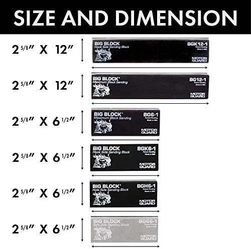 Motor Guard AP-4 Big-Block Sanding Block Assortment of 6 Blocks