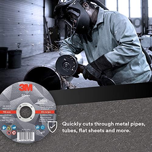 3M Silver Cut-Off Wheel, 87465, 36+, T1, 4.5 in x 0.045 in x 7/8 in