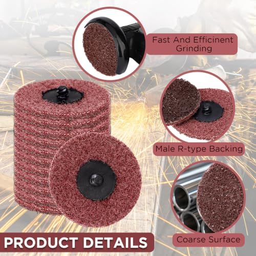 50 Pcs 3 Inch Sanding Discs Red Quick Change Sanding Discs
