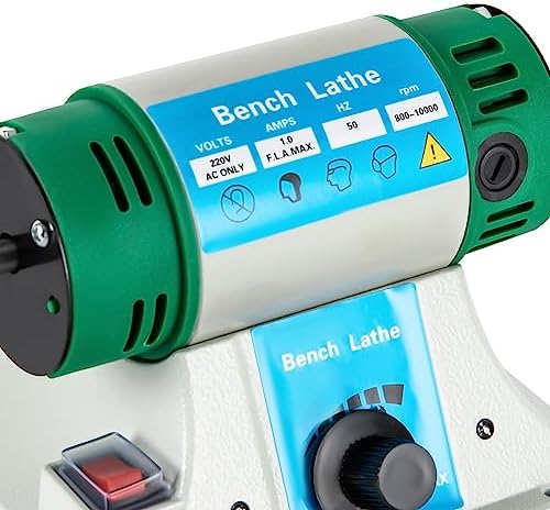 Jewelry Buffer Polisher, Bench Buffer, Adjustable Speed Bench Grinder Polishing Buffing Machine, Includes 2 Cloth Wheels, 2 Abrasive Fiber Wheels,1 Tweezers