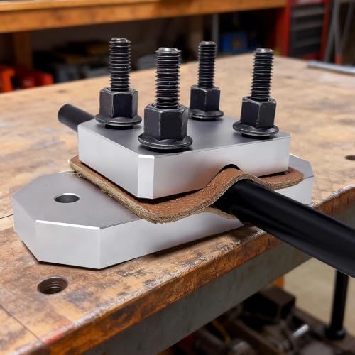 Professional Grade Heavy Duty Barrel Vise Tool，Universal Barrel Clamp Surface Protection Design，Compatible with Outer diameters 0.67 to 1.375 inches，Aluminum Barrel Clamp