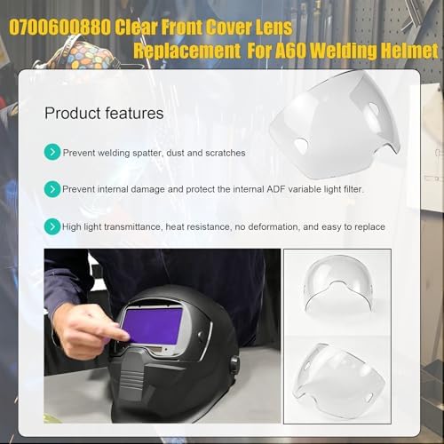 10 Pack 0700600880 Clear Front Cover Lens Fit Sentinel A60 Welding Helmet