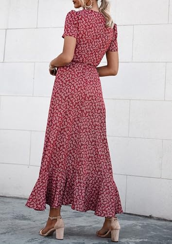 PRETTYGARDEN Women's Boho Floral Summer Maxi Dresses