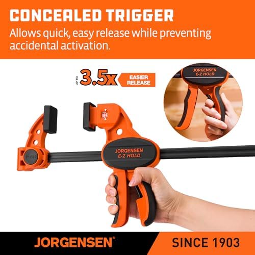 Jorgensen E-Z Hold 2-Pack 50" 300LBS Load Indicator Woodworking Bar Clamps