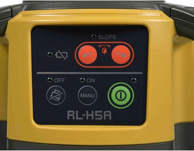 Topcon RL-H5A Self Leveling Horizontal Rotary Laser with Field Book, LS-80 Receiver, Detector Holder & Case, Class 2, IP66 Rating, Dust, and Water Resistance, 2600ft (800m) Construction Laser Level