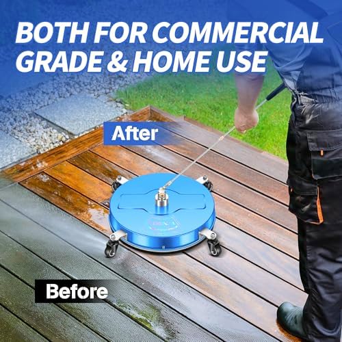 LidoDola 19'' Pressure Washer Surface Cleaner Blue, Power Washer Accessory