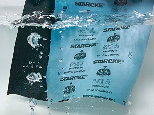 STARCKE Premium 9" x 11" Silicon Carbide Wet & Dry Sandpaper Sheets for Wood, Metal, Automotive & Plastic, 220 Grit - 50 Pack.