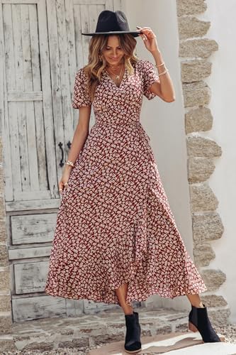 PRETTYGARDEN Women's Boho Floral Summer Maxi Dresses
