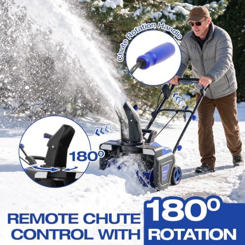 BILT HARD 20in 120V Electric Snow Blower, 15A 3300 RPM Corded Snow Thrower