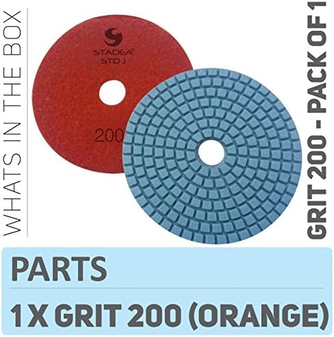 PPW105D Diamond Polishing Pads 4" For Concrete Terrazzo Marble Stone Granite Countertop Floor Wet Polishing, Grit 200