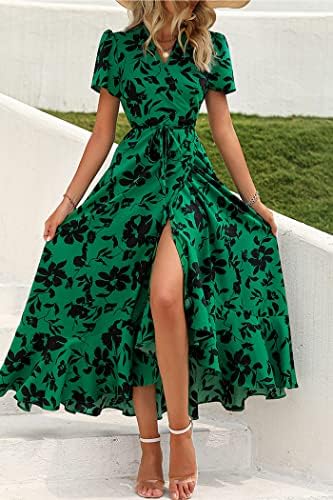 PRETTYGARDEN Women's Boho Floral Summer Maxi Dresses