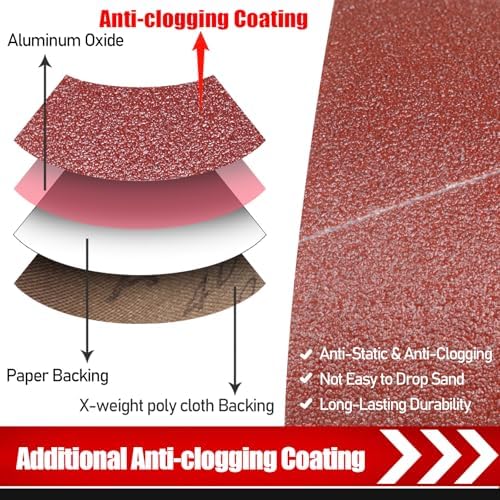 BOSHCRAFT 6 x 48 Inch Belt Sander Sanding Belt, 12 Pack Belt Sander Paper 80/120/150 Grits Assortment Aluminum Oxide Sanding Belts for Belt Sander Knife Sharpening Wood Metal Polishing
