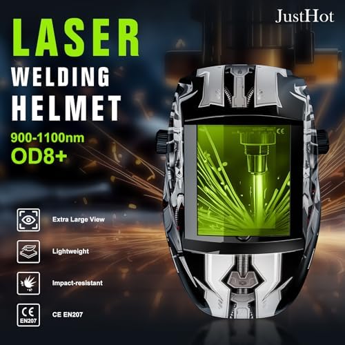 Laser Welding Helmet 900-1100nm OD8+ Professional Laser Face Shield