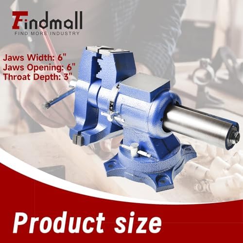 findmall Multipurpose Heavy Duty Multi-Jaw Vise with Swivel Base and Head