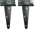 HLMOptimo Heavy Duty T Hinge, 2 pcs, 6 Inch, Black, Powder Coated, Carbon Steel