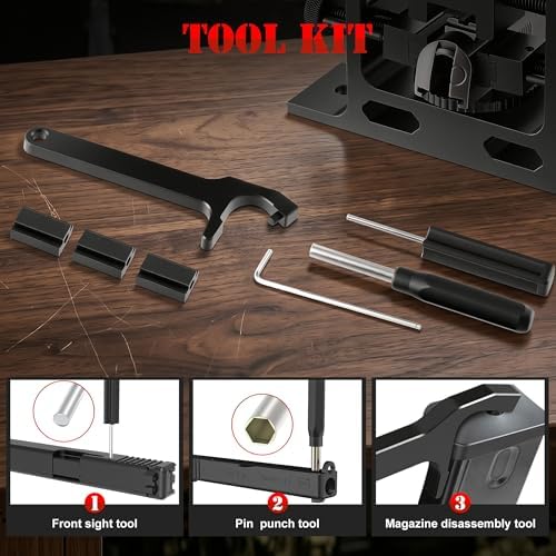 Heavy Duty Universal Alignment Pusher Tool Adjustable Base Includes a Disassembly Tool Kit
