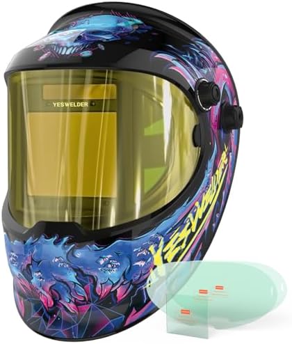 YESWELDER Auto Darkening Welding Helmet, 180° View, LYG-Q800D-CP