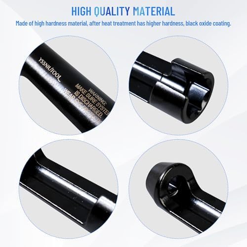 5pcs 12090 Line Socket Set, Fuel Injection Flare Nut Socket 17mm 19mm 21mm 22mm 24mm,Compatible with 12090 Fuel Line Socket Tool, for Audi, VW, BMW, Ford, Cummins Engines