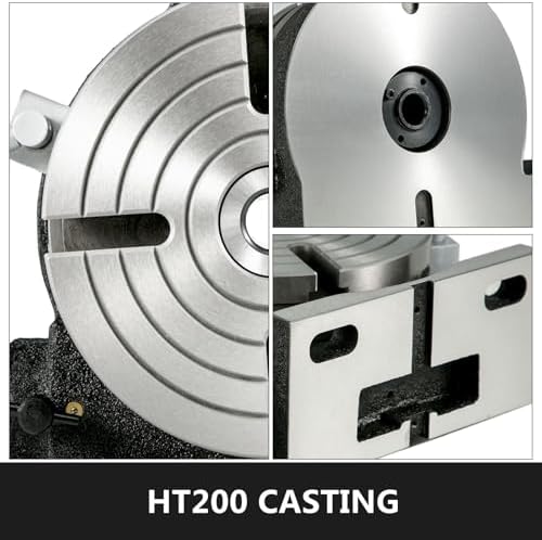 Rotary Table Horizontal Vertical Dividing Plates for Milling Machine Rotary Table Milling Machine Tools (8 IN+4Slot)