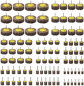 Rocaris 96 Pack 1/4" 80 Grit Abrasive Flap Wheel Sander Set