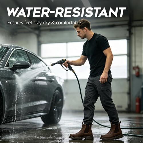 Steel Toe Boots for Men & Women,Slip On Work Boots for Construction