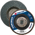 Weiler 51112 4-1/2" Tiger Paw Abrasive Flap Disc, Flat (Ty27), Phenolic Backing, 36Z, 5/8"-11 UNC Nut (Pack of 10)
