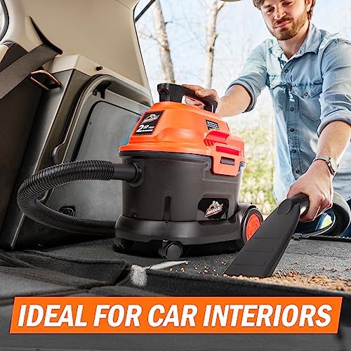 Armor All AA255W 2.5 Gal 2 Peak HP Wet/Dry Utility Vac Orange/Black