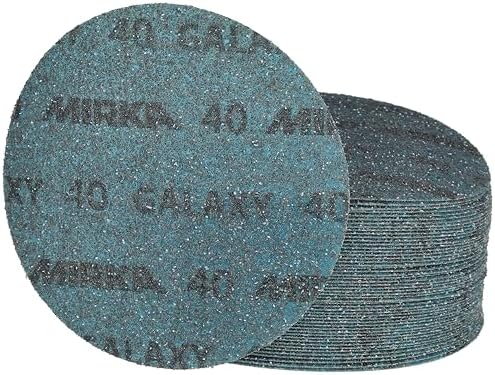 Mirka Galaxy Sandpaper 6 inch Grit 40 Hook & Loop 50 Discs Pack