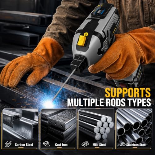 Portable Handheld Welding Machine, 110V 120A ARC Welder for 3/32"-1/8" Rods