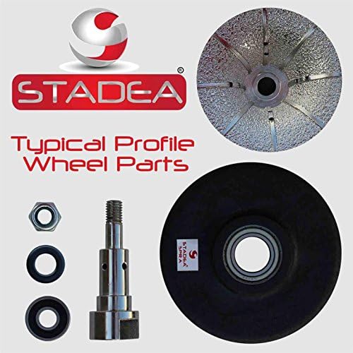 Granite Marble Stone Profile Wheel 9/16" Radius Half Bullnose Diamond Router Bits B15 for Grinder Concrete Tiles By STADEA (M14 Arbor)
