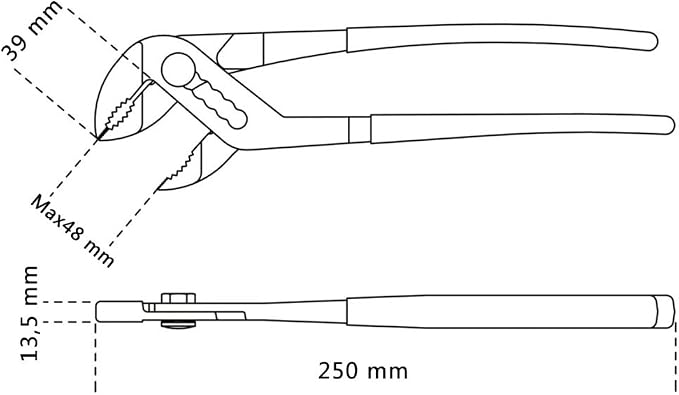 Beta 1048 10 Inch Slip Joint, Groove Joint Pliers