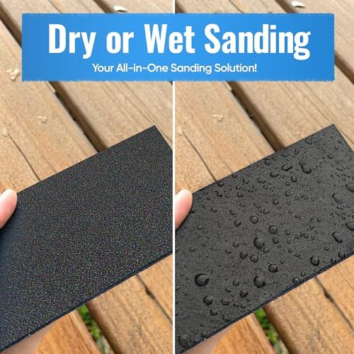 360 Grit Sandpaper Sheets, 9 x 11 in Silicon Carbide, Pack of 100 for Fine Surface Prep, Wet Dry Paint Smoothing, Automotive Metal Plastic Wood Furniture, Primer Cabinet, Bulk Hand Block Use