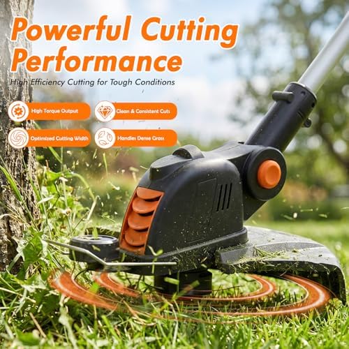 Electric Weed Wacker Eater Cordless Battery Powered String Trimmer Whacker