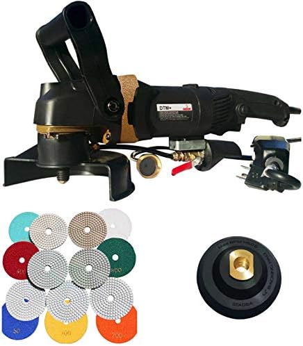 SWP106K Concrete Wet Polisher Grinder Kit with Concrete Polishing Pads - Wet Polisher Variable Speed for Wet Dry Polishing