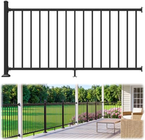 36in H x 6ft W Modular Aluminum Porch and Deck Railing Kit