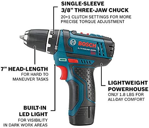 BOSCH 12V Max Cordless Drill/Driver and Impact Driver Combo Kit with Assorted Impact Tough Screwdriving Custom Case System Set