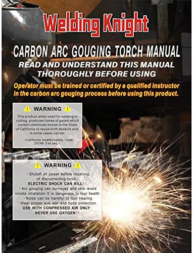 1000amp K4000 Carbon Arc Gouging Torch, Red Handle