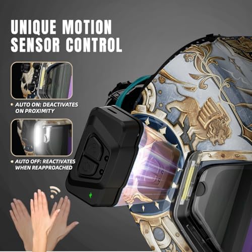 ANDELI Auto Darkening Welding Helmet with Light,with Internal Display