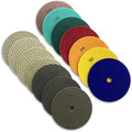 7" Pro Series Dry Stone/Concrete Polishing Pads, Turbo Style, 50-3000 Grit