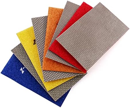 Z-Lion Diamond Abrasive Paper Sheets Diamond Sandpaper Nylon Back for Sanding Stone Glass Ceramic(4pcs/Set)