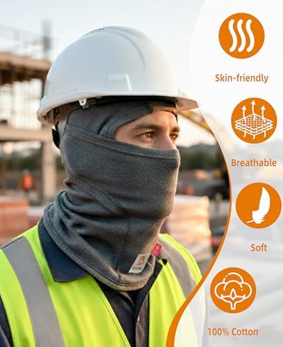 BOCOMAL FR Balaclava with Face Mask 7oz Midweight Arc Rated NFPA2112 CAT2