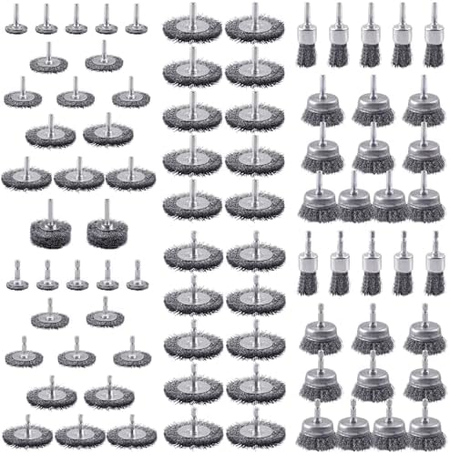 Rocaris 82 Pack Carbon Steel Wire Wheel Brush, Cup Brush with 1/4Inch Shank