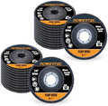 POWERTEC 11104 4-1/2" Zirconia Flap Discs - 20-Pack Assorted Grits (40/60) for Angle Grinder, Compatible with DeWalt DCG413B, DWE402, DCG405B, DWE4011 - Ideal for Sanding and Grinding Metal