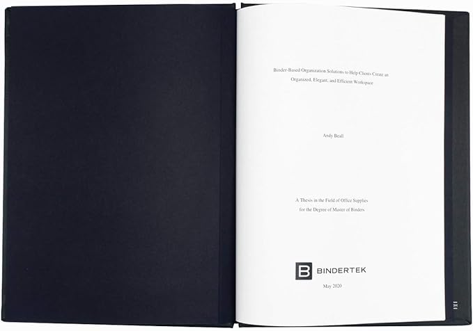 Faux Leather Springback Thesis Binder - Tan, 1" Spine, by Bindertek