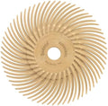 Dedeco Sunburst Radial Bristle Discs 12-Pack - 4" Curved - 3/8" Arbor - Peach 2500 Grit (Extra-Fine, 6 Micron) - Aluminum Oxide for Polishing & Finishing