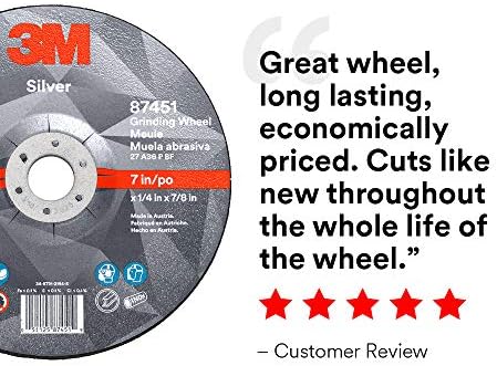 3M Silver Depressed Center Grinding Wheel, 87451, 36+, T27